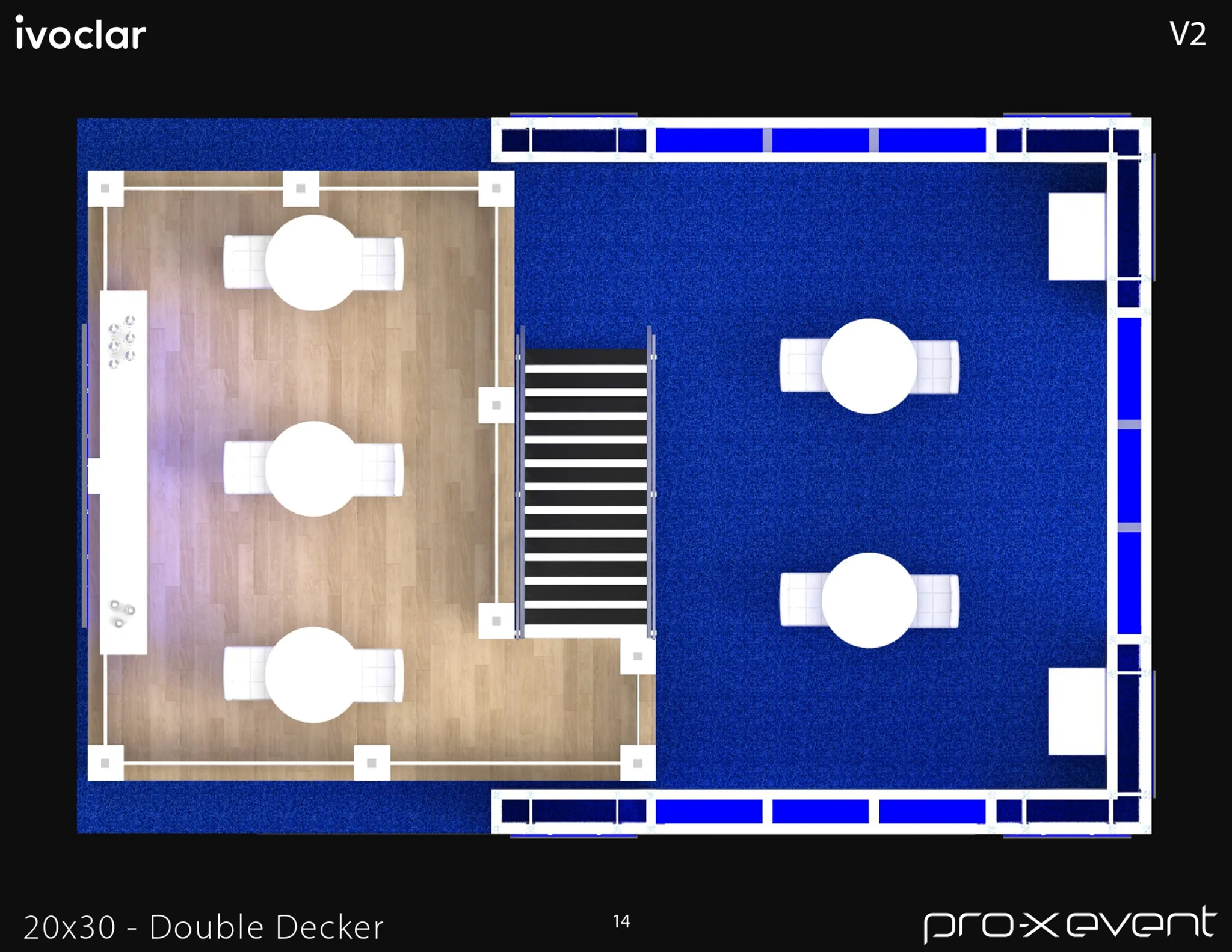 20x30 Island booth design by Pro-X Exhibits
